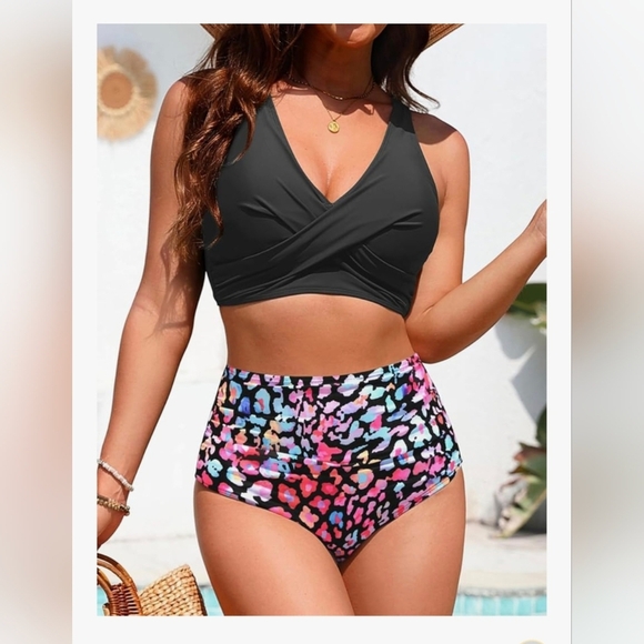 High Waisted Two Piece Swimsuit #942 - Picture 7 of 12